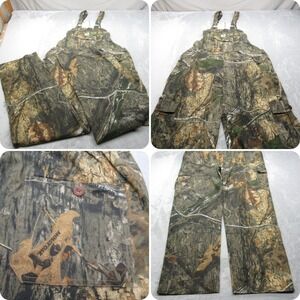 Mossy Oak Bib Overalls Mens XL Camo Mill‎ Hunt Overalls Hunting Workwear 42x32